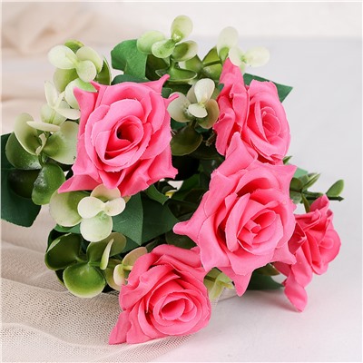 Цветок искусственный Букет роз 28 см / ZJ3170 /уп 2/600/