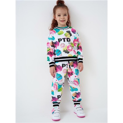 Комплект трикотажный для девочек: толстовка, брюки