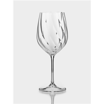 Бокалы для белого вина CRYSTAL BOHEMIA CREX OPTIC, 480 мл, набор 2 шт., стекло, прозрачные