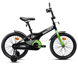 Велосипед 18" Rocket Phoenix, цвет черно/зеленый