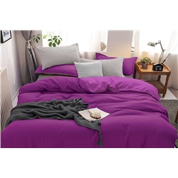 КПБ Павлина Манетти полисатин однотон. лиловый/серый S23