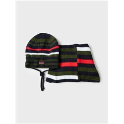 Комплект трикотажный для мальчиков: шапка, снуд