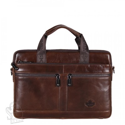 Портфель мужской кожаный 33773Z coffee Zinimsk