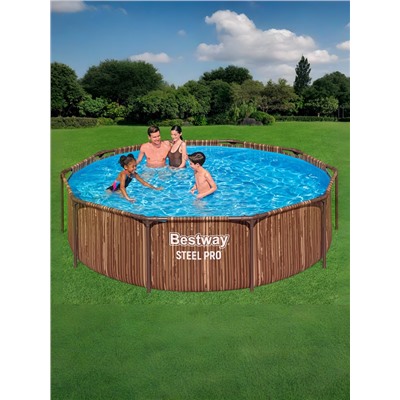 Бассейн каркасный Steel Pro, 305×76 см, круглый, рейка, 561VP Bestway