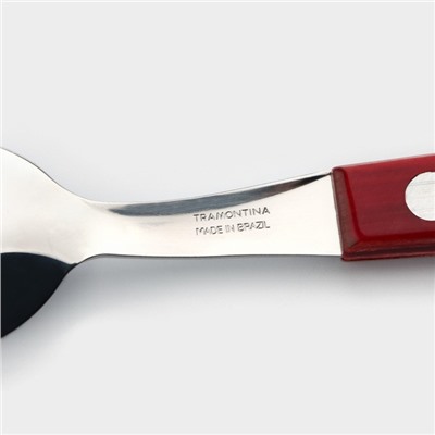 Ложка чайная Tramontina Polywood, нержавеющая сталь, деревянная ручка, цвет каштановый