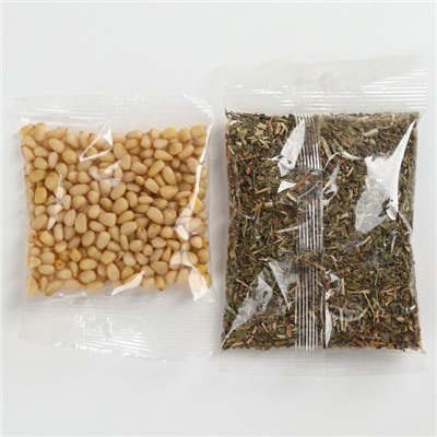 Подарочный набор «Для внутреннего спокойствия» кедровый орех 30 г, варенье30 г, чай 20 г