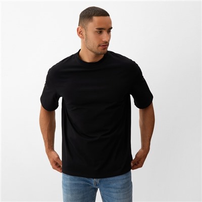 Футболка мужская MINAKU OVERSIZE FIT, размер 46, чёрная