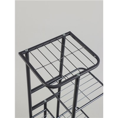 Подставка для цветов Greengo, 6 полок, 44×22×105 см, напольная, металл, тёмно-серая