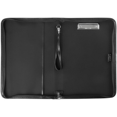 Папка кож/зам на молнии ручка-петля, зажим для бумаг "Ганновер" (Hannover)  ПА_КЗ_670