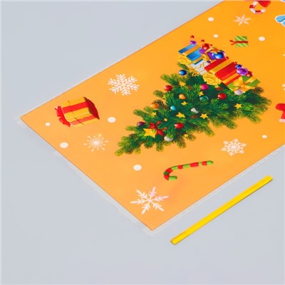 Пакет подарочный БОПП подарочный, «МИКС новогодний», 13×27.5 см