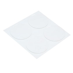 Двусторонние самоклеящиеся держатели ТУНДРА, d=33.5 мм, прозрачные, 4 шт.