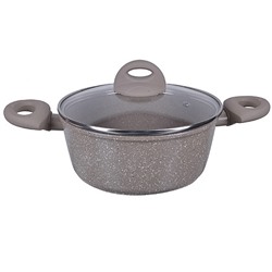 25085 Кастрюля алюм. 3,3л 22см с.кр МРАМОР/КРОШКА MB (х6)