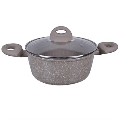 25085 Кастрюля алюм. 3,3л 22см с.кр МРАМОР/КРОШКА MB (х6)