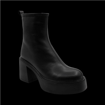 Ботинки из натуральной кожи на меху РМ-094-1 черные