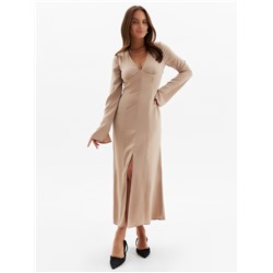 Платье женское шёлковое MIST: Classic Collection размер 44, бежевое