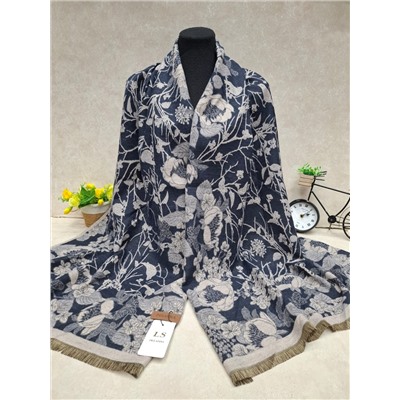 Мягкий двухсторонний палантин из кашемира мультицвет