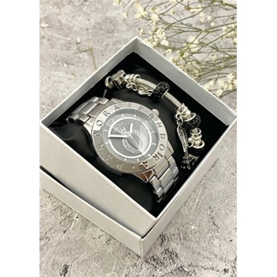 Подарочный набор для женщин часы и браслет+ коробка #22852963