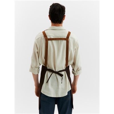 Фартук Этель, коричневый, 69×74 см,100% п/э