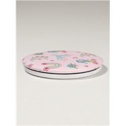 Зеркало складное «Нежное», d=7.3 см, с увеличением х2, розовое