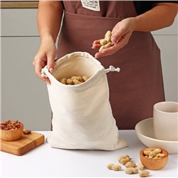 Мешочек для хранения Доляна, 25×30 см, лён