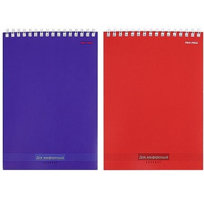 Блокнот на спирали А5 60л клетка "ДЛЯ КОНФЕРЕНЦИЙ" ассорти Б60-5737 Проф-Пресс