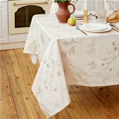 Скатерть «Этель» Flower herbarium, 110×146 см, 100% хлопок, репс 210 г/м²