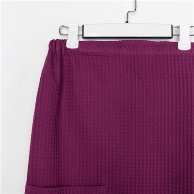 Полотенце банное Этель «Парео» с карманом 80×140 см цв. темная сирень, 100% хл, вафля 240 г/м²