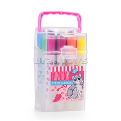 Фломастеры-штампики "Funcolor" 12цв. в пластиковом пенале