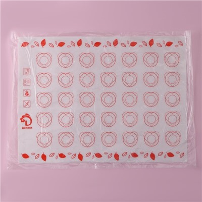 Коврик для выпечки армированный Доляна «Макарун», силикон, 40×30 см