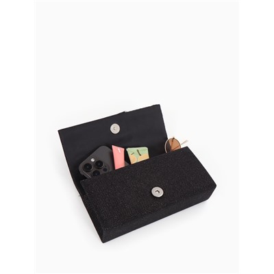 Сумка женская на магните, цвет чёрный