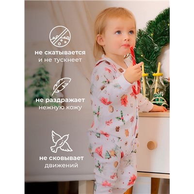 Комбинезон детский детский MINAKU Winter, рост 56-62 см, белый