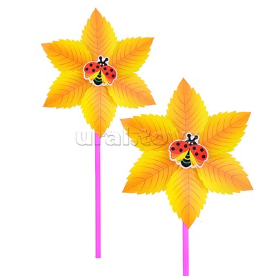 Ветерок "Листья с насекомым" 24*40см., в пакете