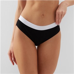 Трусы женские слипы MINAKU в рубчик, размер 40-42, чёрные