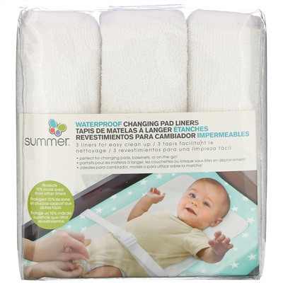 Summer Infant, водонепроницаемые пеленки, 3 шт.