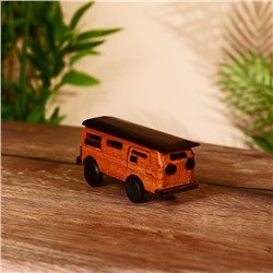 Сувенир «Автобус», 13×4.5×7 см, тиковое дерево
