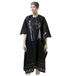 Dewal Пеньюар для стрижки «Египет»  AP10A35, 124 х 146 см, нейлон, черный 2166