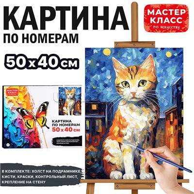 Набор для рисования "Картина по номерам 40х50 см. Кошка"