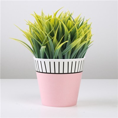 Кашпо для цветов «Розовое», 800 мл, d=11 см, h=12 см, пластиковое