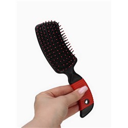 Расчёска массажная, прорезиненная ручка, 5×21(±1) см, МИКС