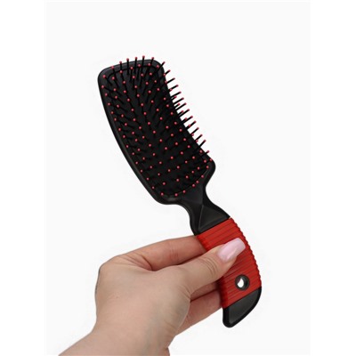 Расчёска массажная, прорезиненная ручка, 5×21(±1) см, МИКС