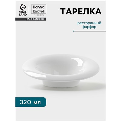 Тарелка Hanna Knövell, 320 мл, 25.4×21.9 см, фарфор, белая