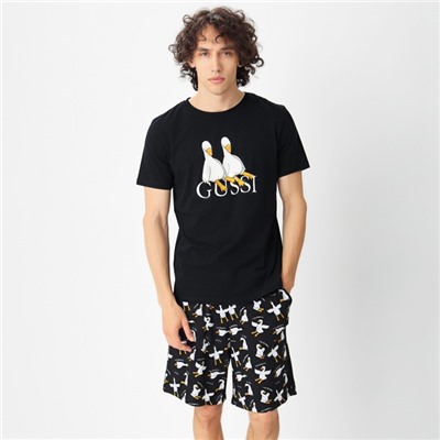 Пижама мужская (футболка, шорты) KAFTAN Gussi, размер 50