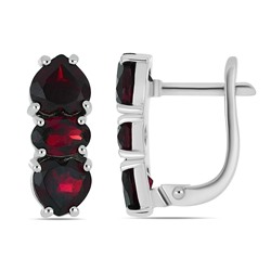 Серьги из серебра гранат, Крит