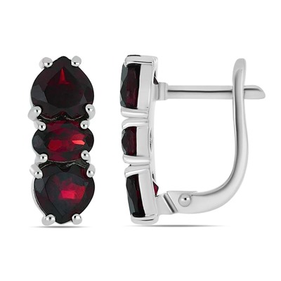 Серьги из серебра гранат, Крит