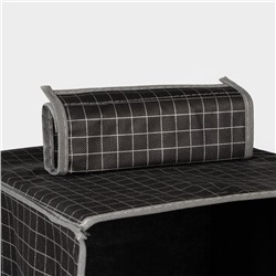 Органайзер подвесной Доляна «Кло», 4 отделения, 30×30×80 см, чёрный