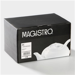 Чайник заварочный Magistro «Бланш», 600 мл, фарфор, белый