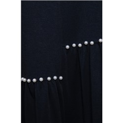 Платье бохо трикотажное Млада (темно-синее) П14411-8М