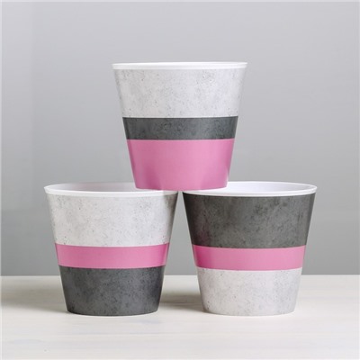 Набор кашпо для цветов 3 в 1 «Лофт», 0.8 л, 11×12 см