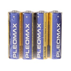 Батарейка алкалиновая Pleomax, AA, LR6-4S, 1.5В, спайка, 4 шт.
