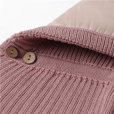 Шапка-шлем детская «Крошка Я», размер 44-46, пудровая